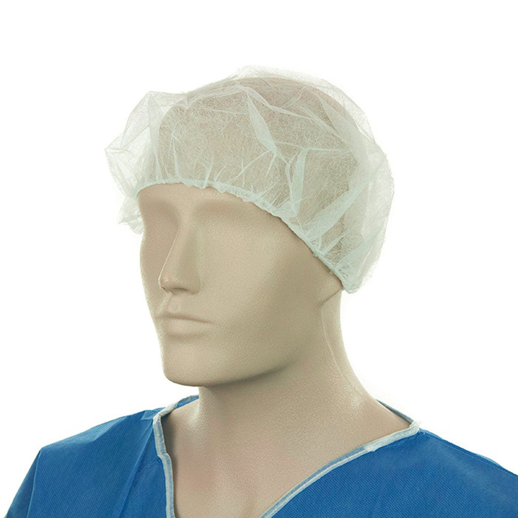 Bastion Disposable Bouffant Hat White 21" 100/Pack