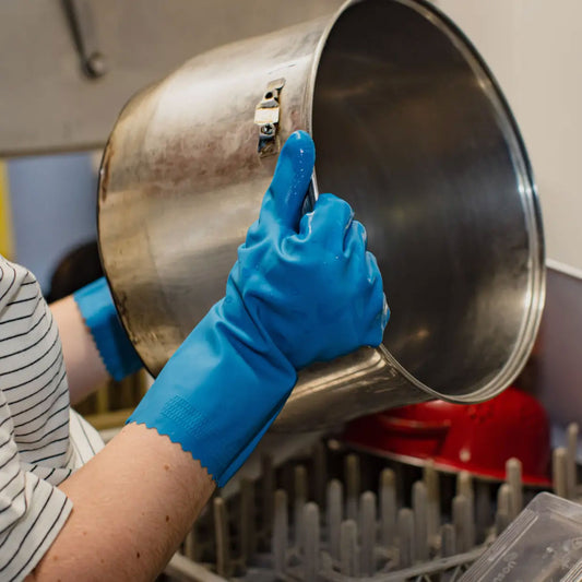 Bastion Silverlined Blue Kitchen Gloves Small | Pair