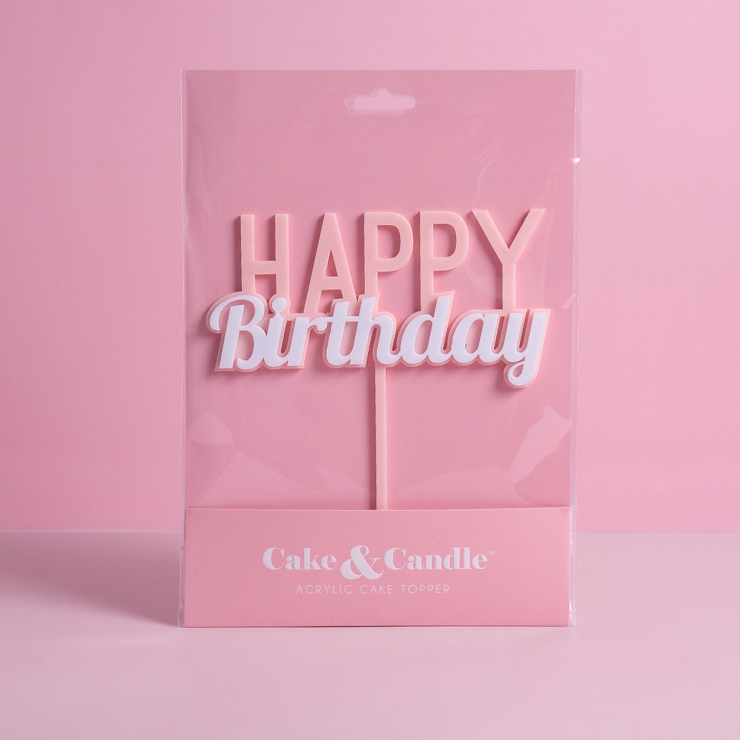 Cake & Candle Milkshake Happy Birthday Cake Topper Strawberry