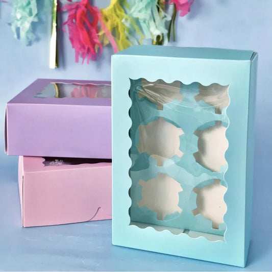 Cake Craft 6 Hole Cupcake Box Pink | Each
