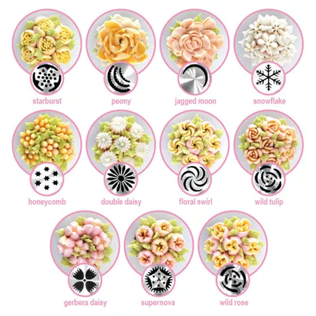 Cake Craft Russian Piping Tip Set | 13 Piece