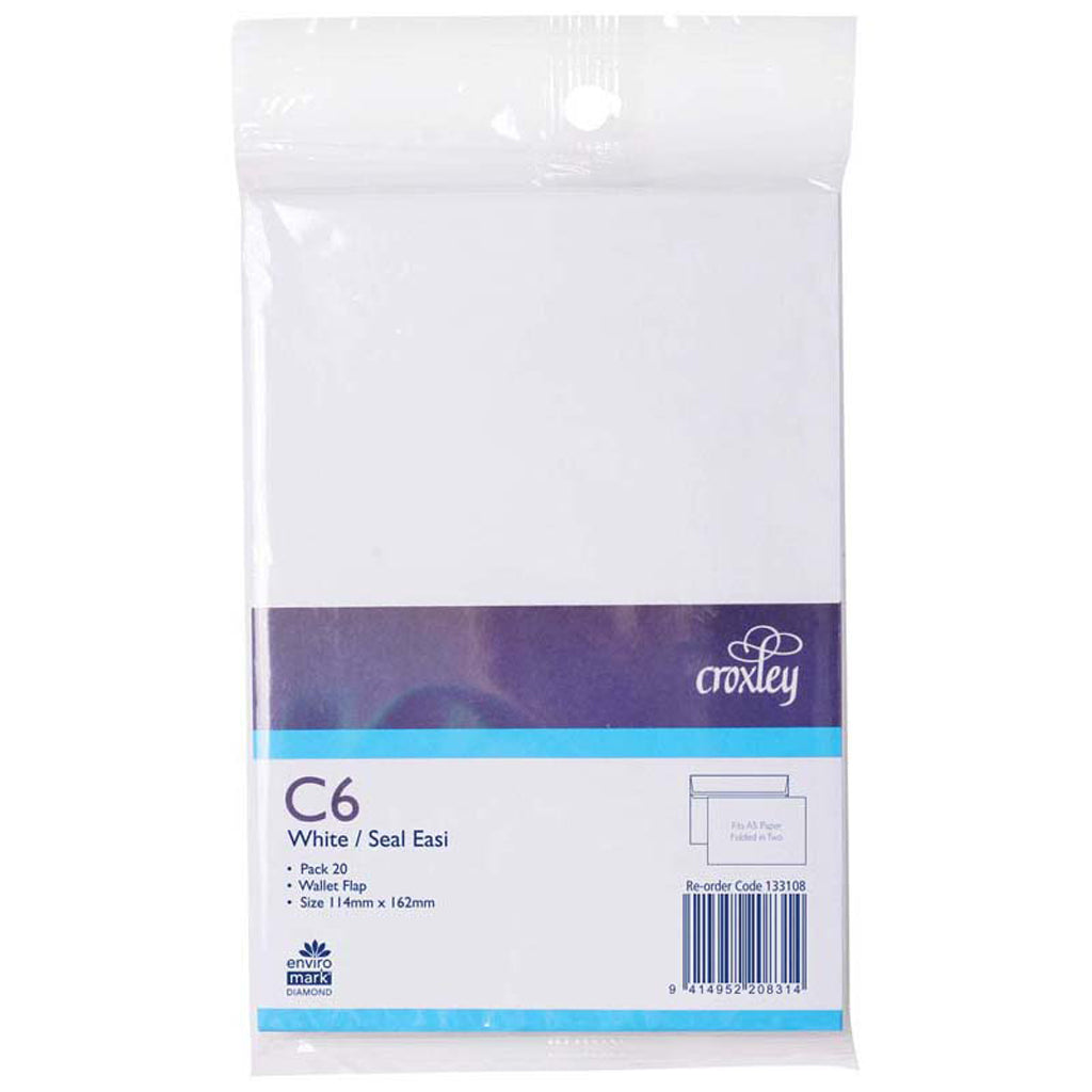 Croxley Envelope C6 Seal Easi Wallet | 20/Pack