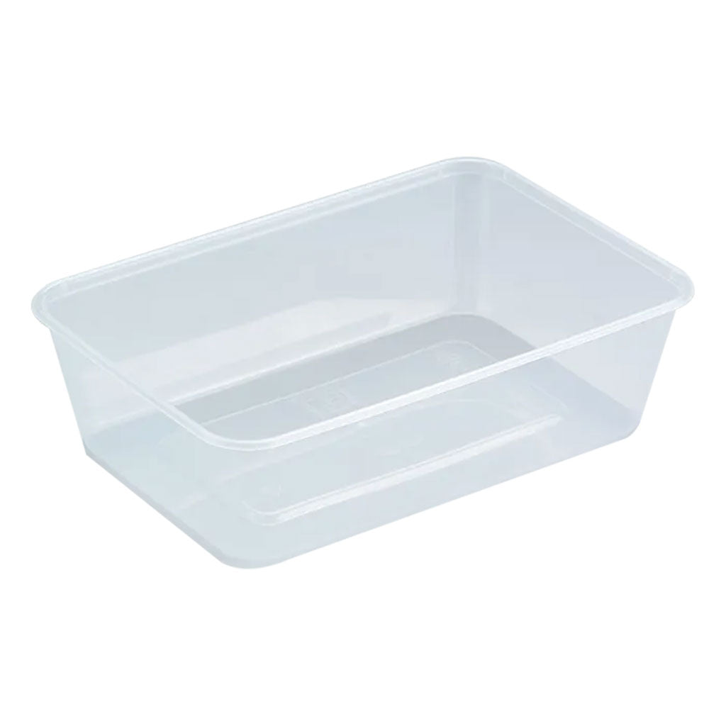 EC650 Plastic Rectangle Container Clear 650ml | 50/Pack