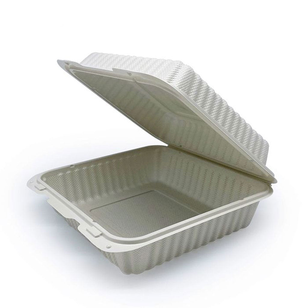 EP91H Plastic Large Meal Clamshell 9x9x3" | 150/Ctn
