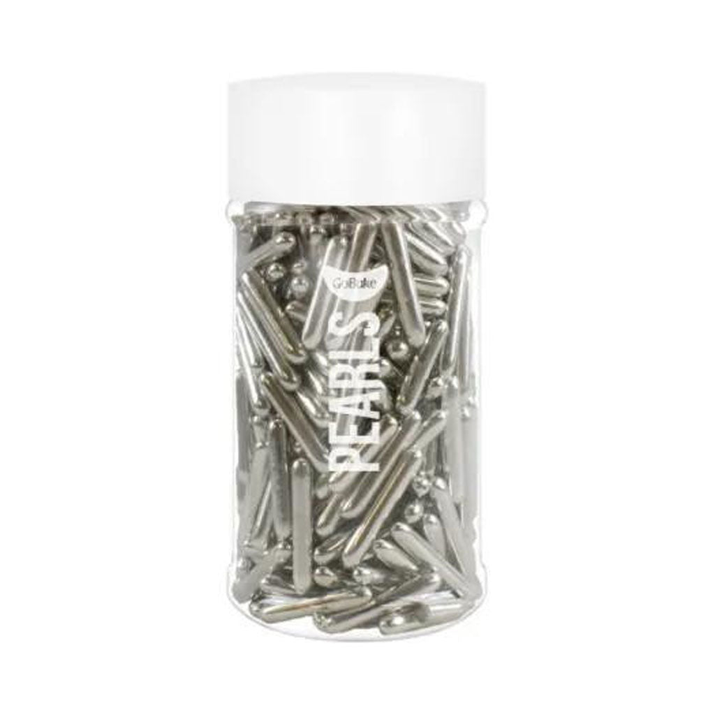 GoBake Cachous Rods Shiny Silver - 85g