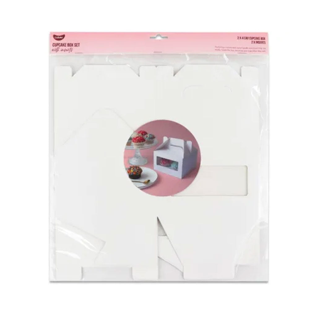 GoBake Window 4 Cupcake Box with Handle | 2/Pack