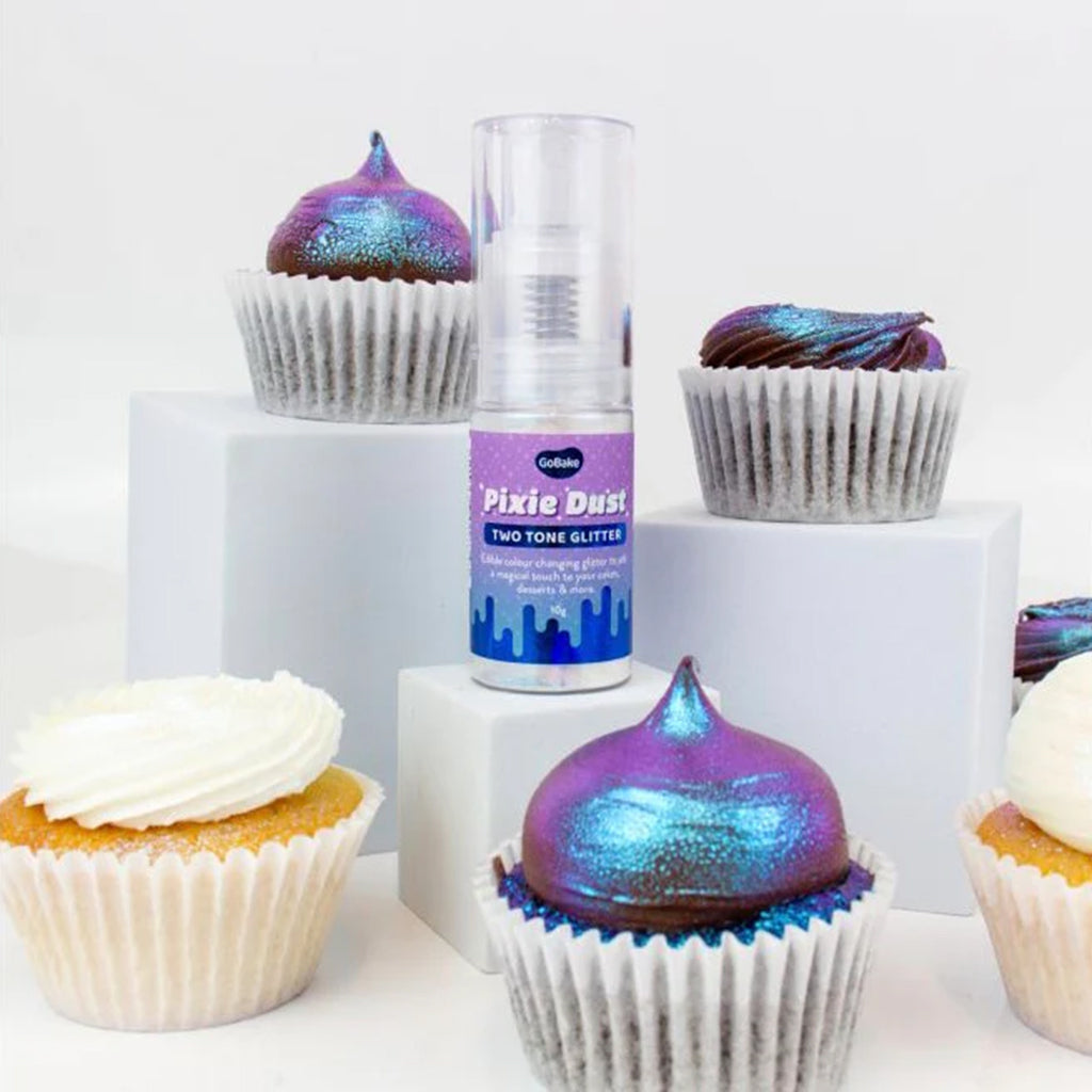 GoBake Edible Pixie Dust Two-Tone Glitter - Opal & Azure 10g