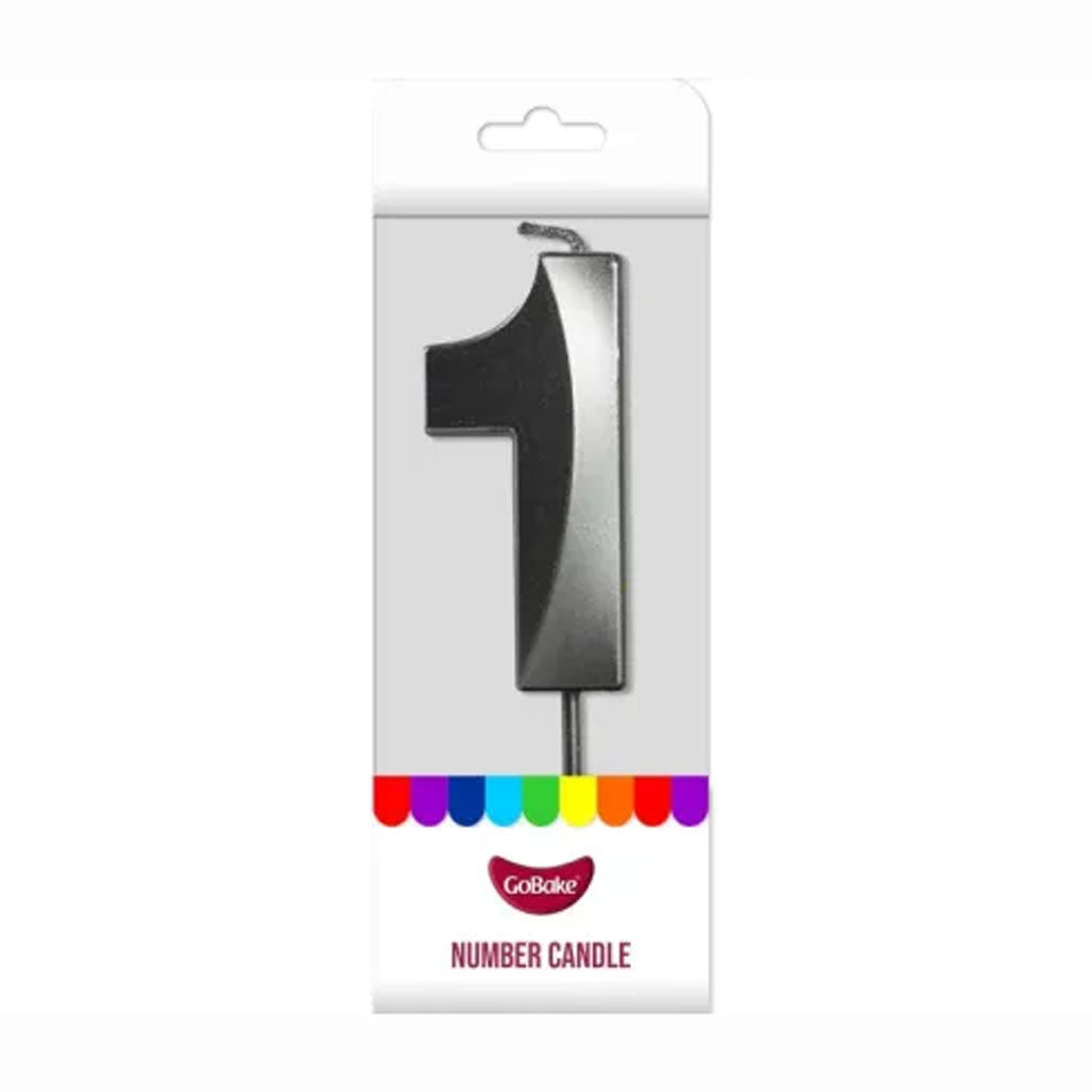 GoBake Metallic Number #1 Candle | Each