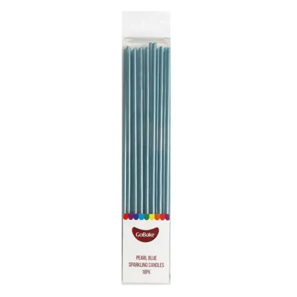 GoBake Sparkling Candles Pearl Blue | 18/Pack