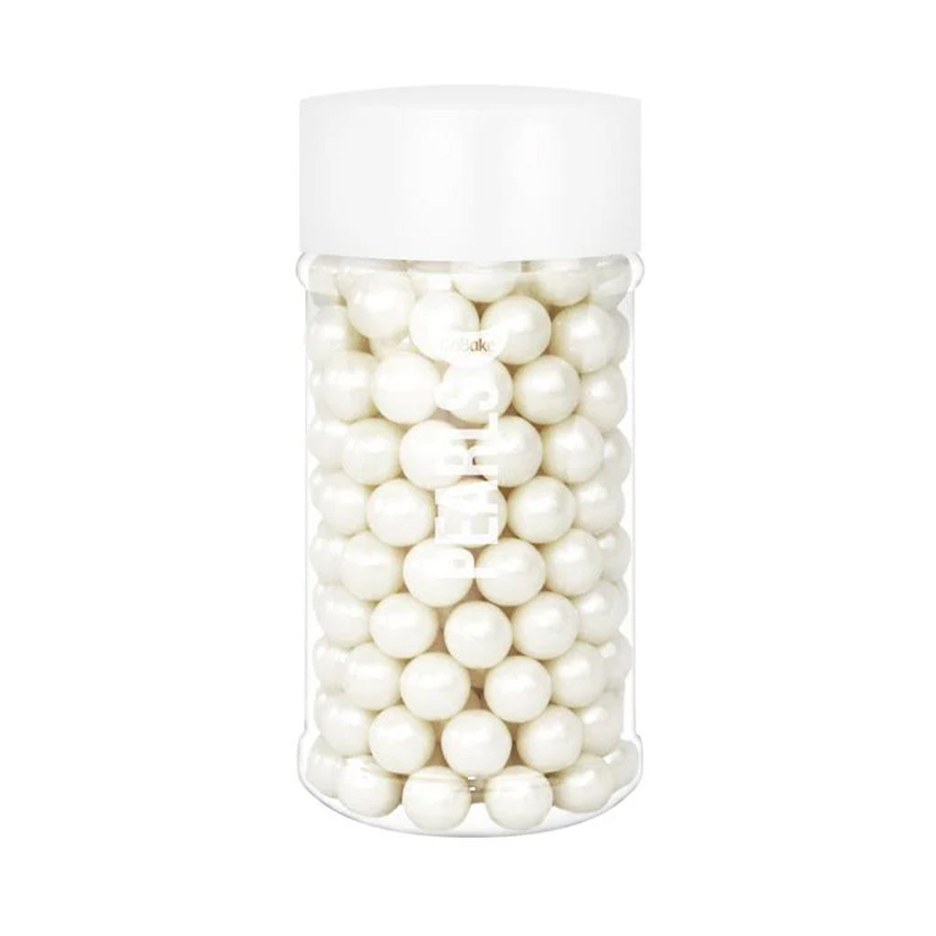 GoBake Sugar Pearls 7mm Pearl White 80g