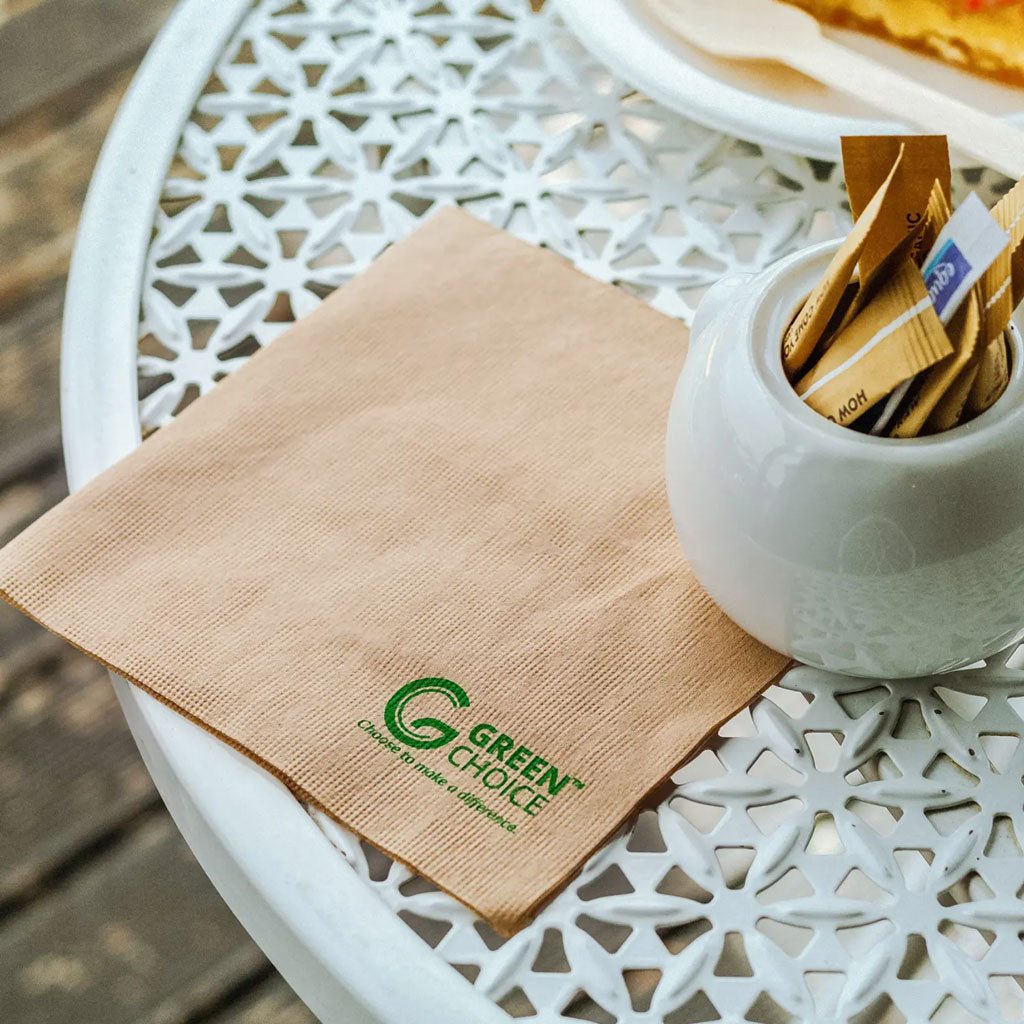 Green Choice Kraft 1/4 Fold Serviettes | 500/Pack