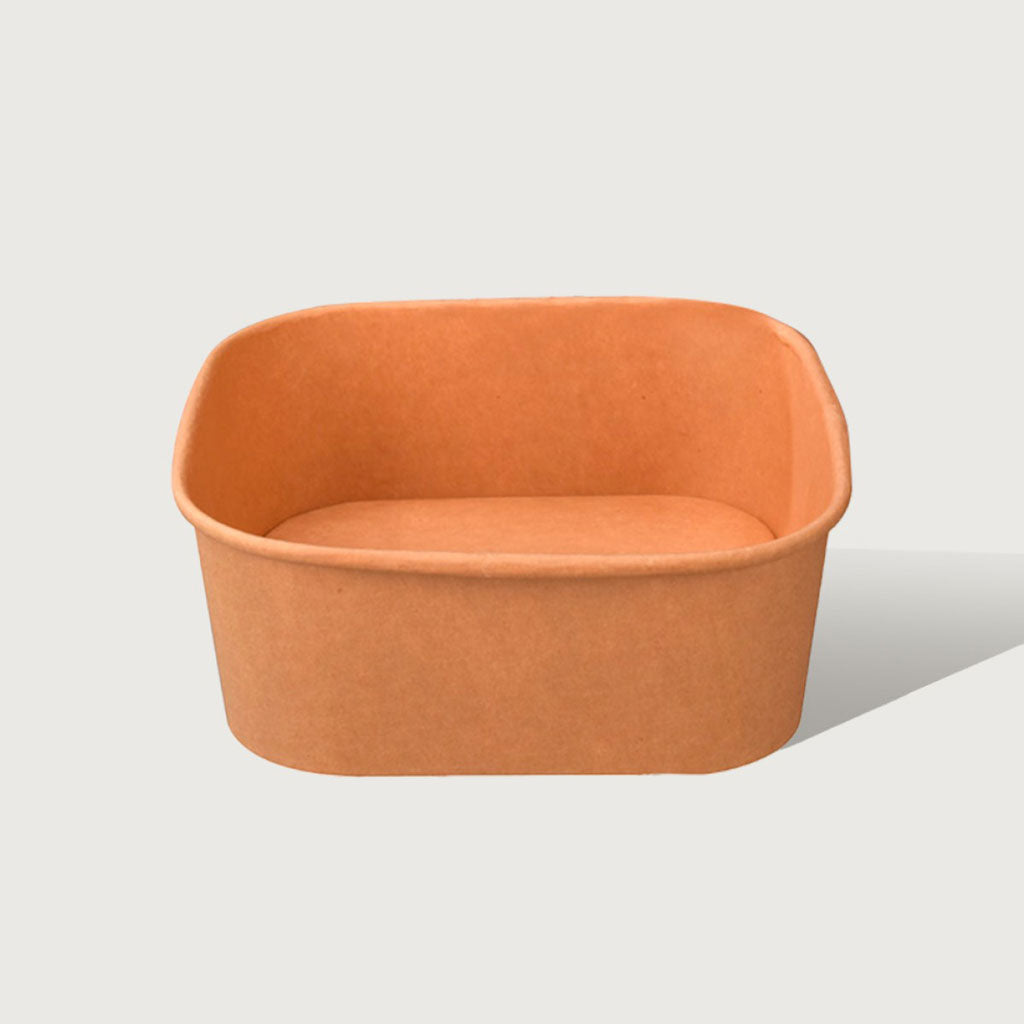 IKON Kraft Paper Square Container 1250ml | 300/Ctn