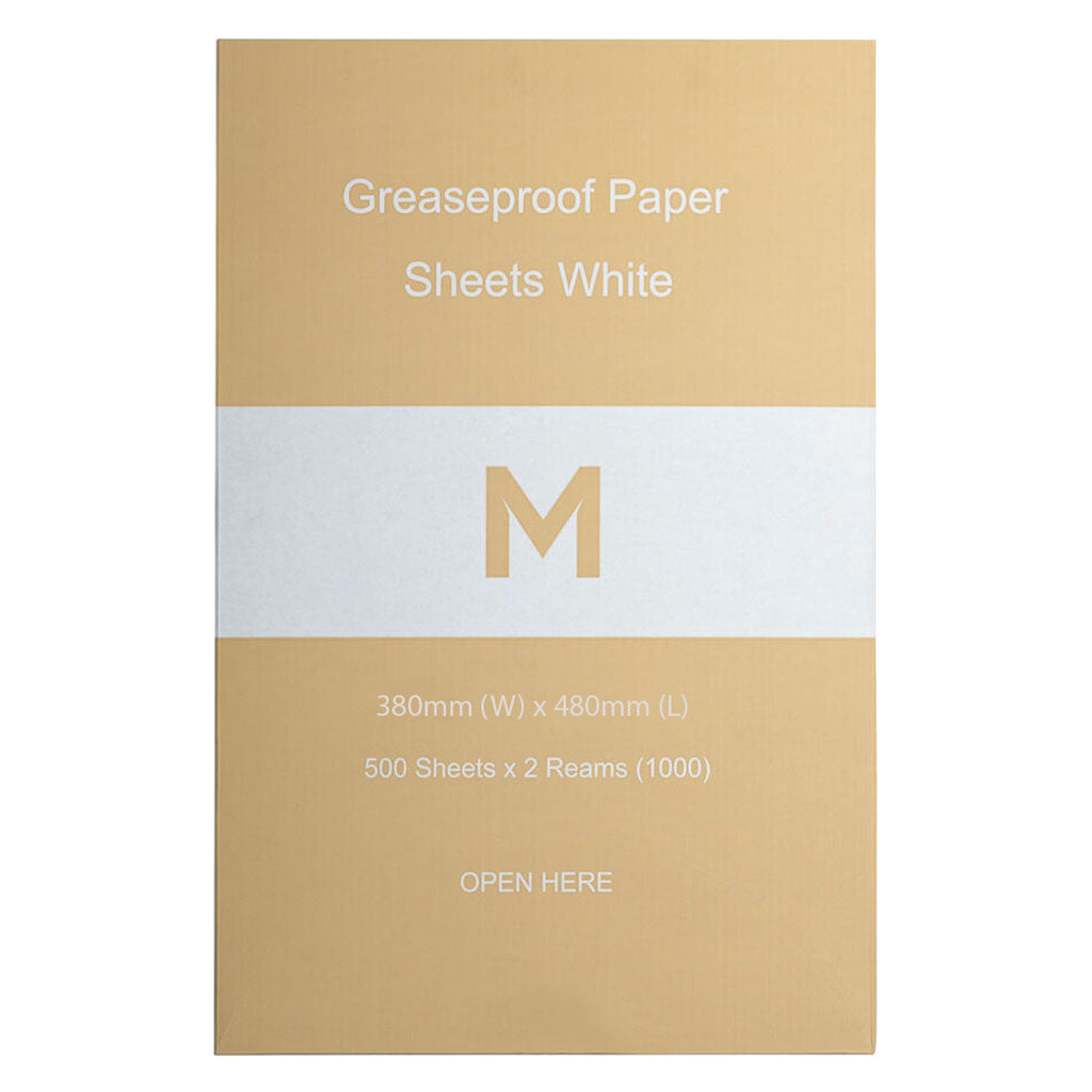 M Greaseproof Paper Sheets Small White | 1000 Sheets/Pack