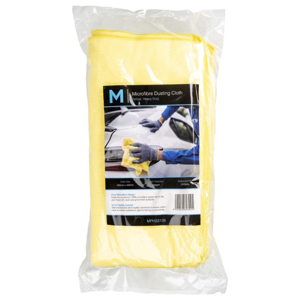 M Microfibre Dusting Cloths Yellow | 10 Cloths/Pack