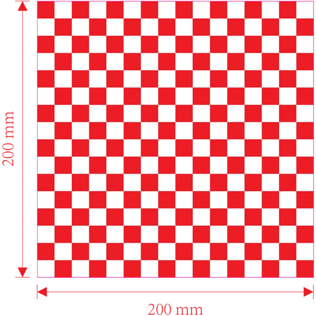 Qiwi Greaseproof Printed Paper Sheets - 200x200mm | 1000/Pack