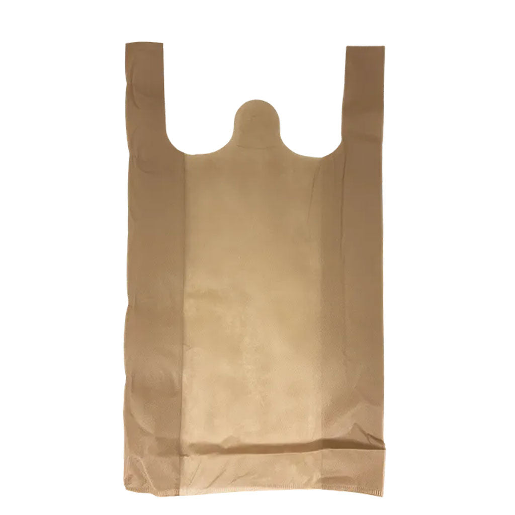 Qiwi Non-Woven Carry Bags Beige - Large | 500/Ctn