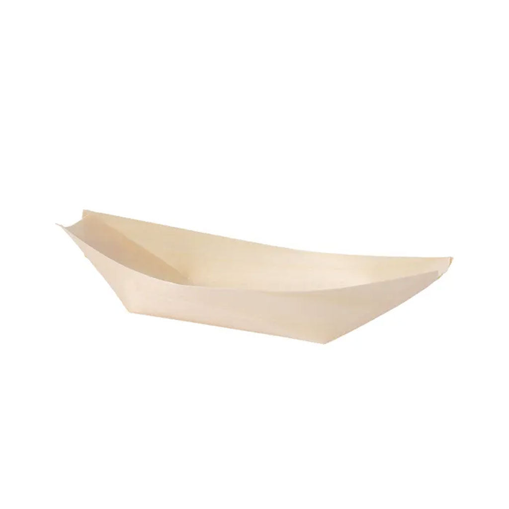 Qiwi Wooden Serving Boats #4 | 50/Pack