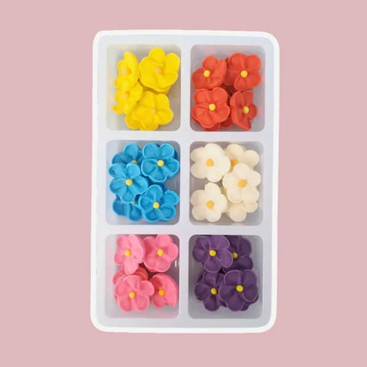 Small 5 Petal Sugar Flowers Assorted | 42 Piece Pack
