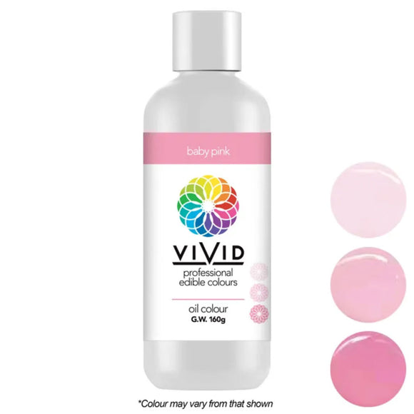 Vivid Oil Based Food Colour Baby Pink 160g | BB 09/24
