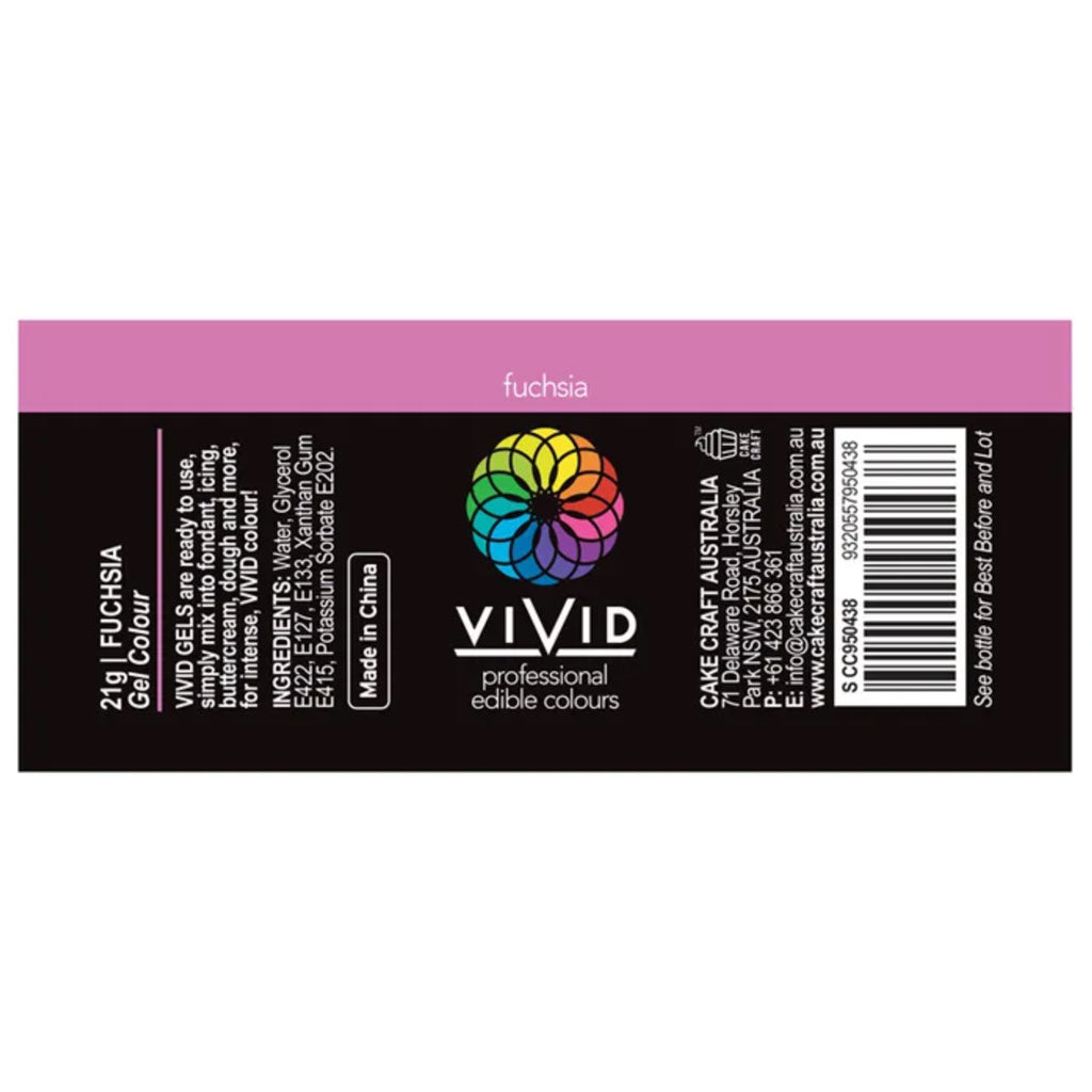 Vivid Gel Food Colour Fuchsia 21g | BB 10/26