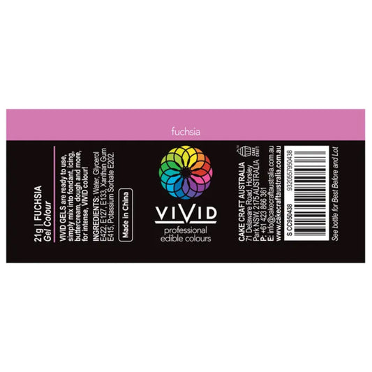 Vivid Gel Food Colour Fuchsia 21g | BB 10/26