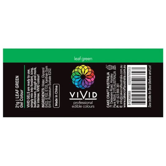 Vivid Gel Food Colour Leaf Green 21g