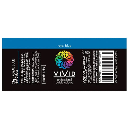 Vivid Gel Food Colour Royal Blue 21g | BB 10/26