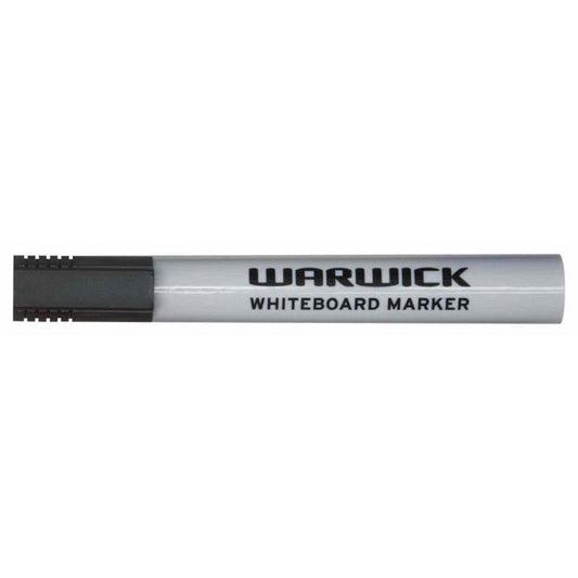 Warwick Whiteboard Markers Black Bullet Tip | 12/Box