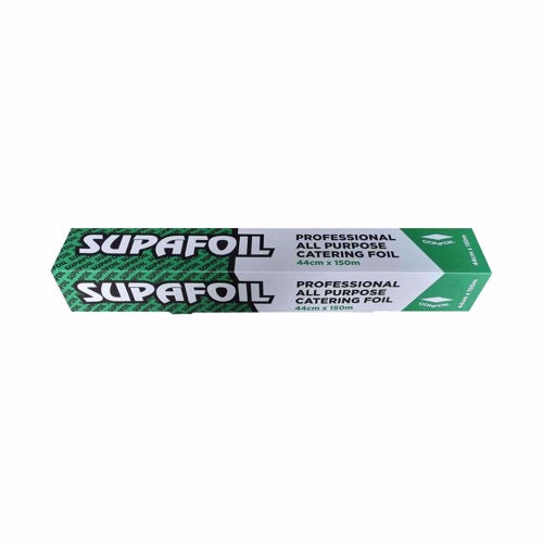 Confoil Supafoil All purpose Catering Foil roll in dispenser box 440mm W x 150m L