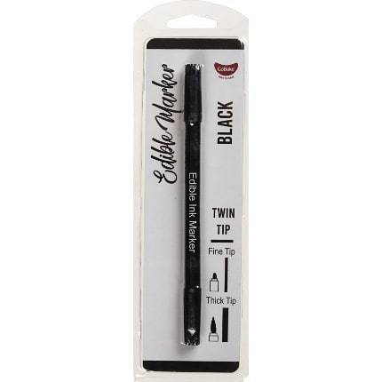 GoBake Black Edible Ink Marker Twin Tip