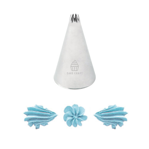 Cake Craft #21 Open Star Stainless Steel Piping Tip