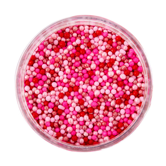 Sprinks Love Me Blender Nonpareils Sprinkles 65g (Mix of pinks and red nonpareils)