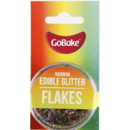 GoBake Rainbow Edible Glitter Flakes 2g