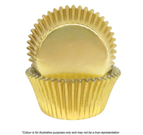 Cake Craft Foil Gold 408 (44x30mm) Baking Cups pack of 72