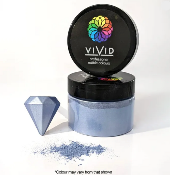 Vivid Edible Metallic Dust Baby Blue 50g | BB 04/26