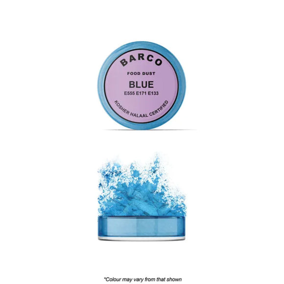 barco lilac label blue food lustre dust 10ml pot
