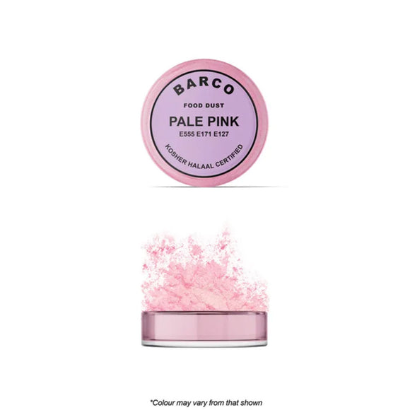 barco lilac label pale pink food lustre dust 10ml pot