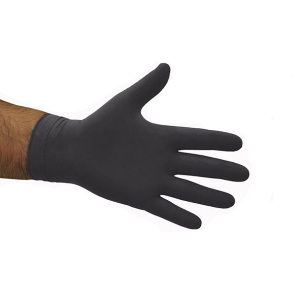 Pomona Nitrile Black Diamond Textured Powder Free Gloves Medium 100/Pack