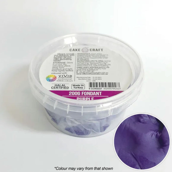 Cake Craft Fondant Purple 200g | BB 03/25