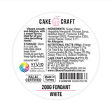 cake craft white fondant label information