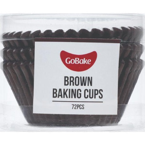 GoBake Brown Muffin Baking Cups 50x35mm Size 72/Pack