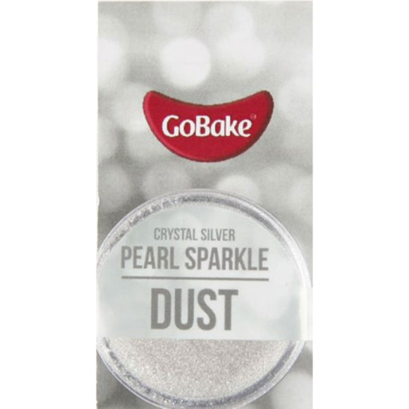 GoBake Pearl Sparkle Dust Crystal Silver 2g