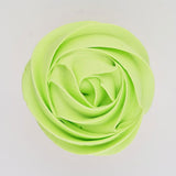 green buttercream rose piped on to a muffin using the gobake green apple gel colour