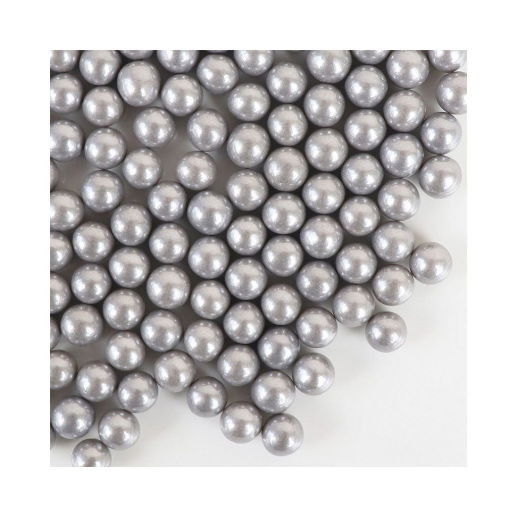 GoBake Sugar Pearls 7mm Pearl Silver 80g