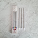 GoBake Candles Super Tall 18cm Silver 12/Pack