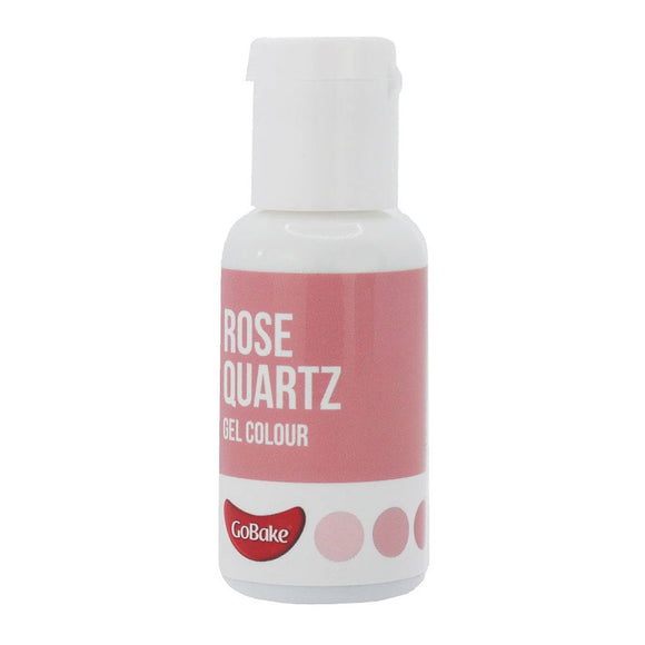 GoBake Rose  Quartz Gel Food Colour 21g in white easy to use drop bottle