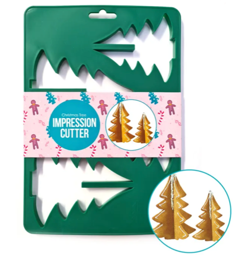 Cake Craft Christmas Tree Impression Cutter