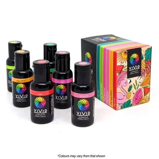 Vivid Tropical 6 Pack Gel Colours 6 x 21g