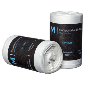 M Compostable Bin Liners 18 Litre 50/Roll