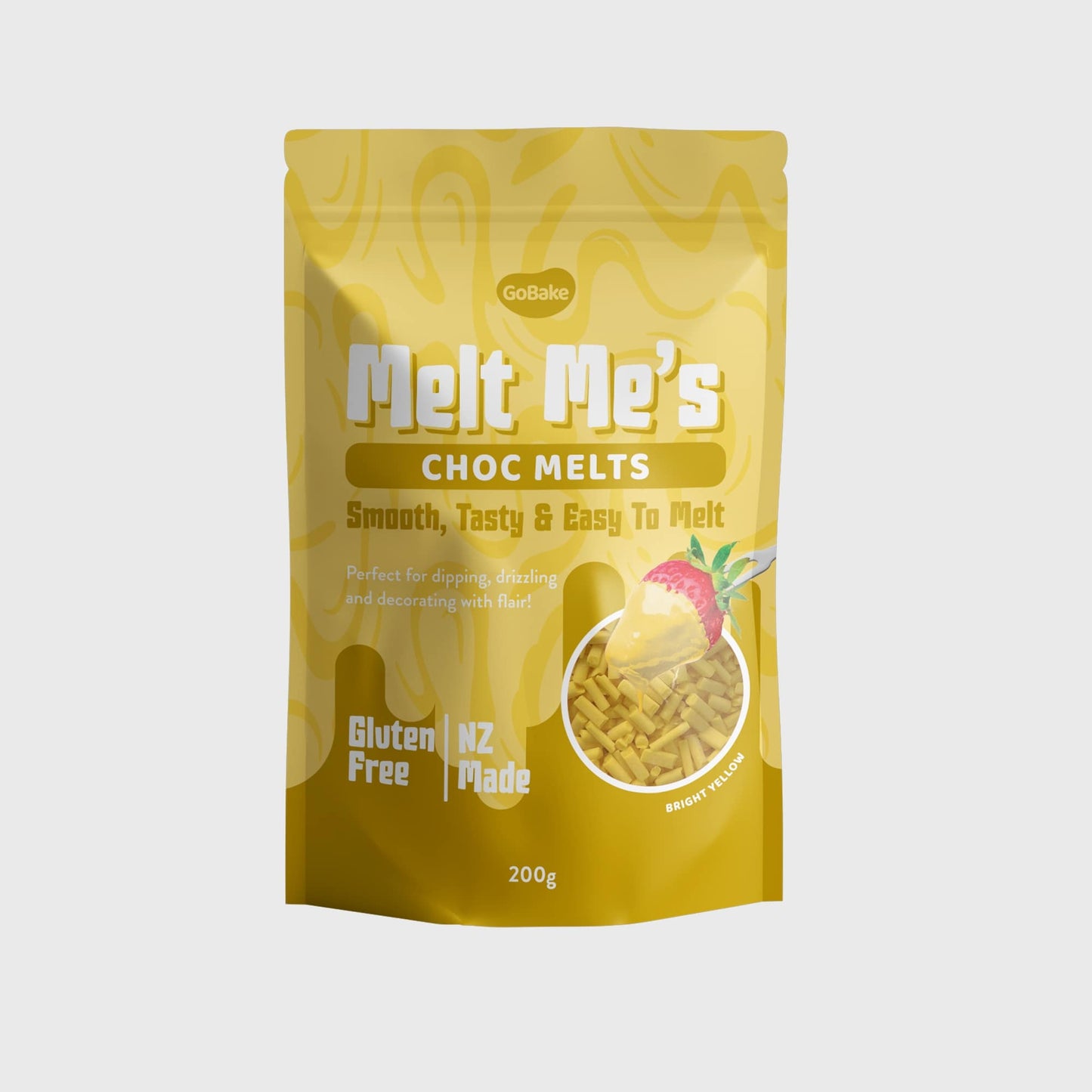 GoBake Melt Me's Choc Melts Bright Yellow 200g
